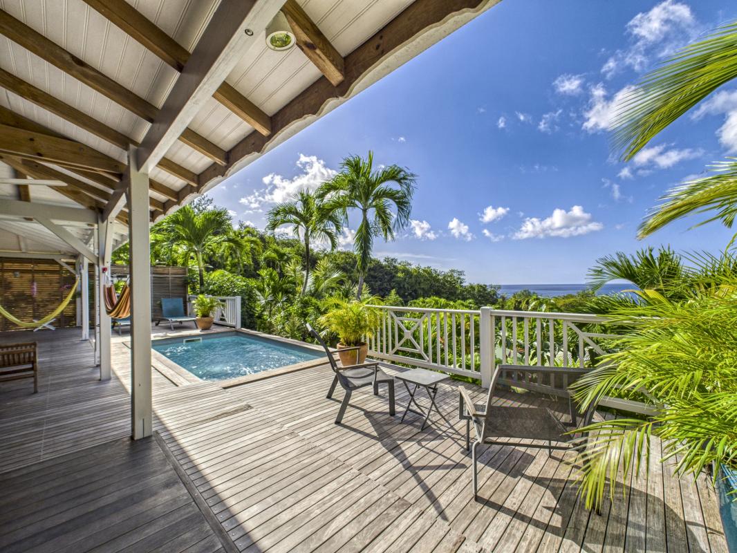4.Location Villa piscine Deshaies Guadeloupe_Vue mer